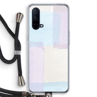 Square pastel: OnePlus Nord CE 5G Transparant Hoesje met koord