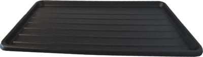 Plastic lade voor draadkooi met deur en schuifdeur nr. 5 zwart 121x75 cm - Gebr de boon