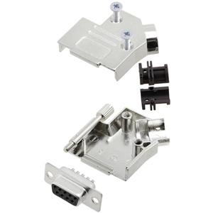 TRU COMPONENTS TCD45ZK09DBSK 7709100 D-sub female connectorset 45 ° Aantal polen: 9 Soldeerkelk 1 stuk(s)