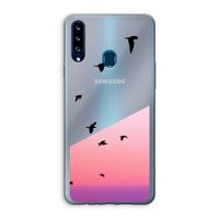 Fly away: Samsung Galaxy A20s Transparant Hoesje