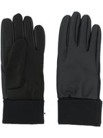 Rains gants à détails nervurés - Noir