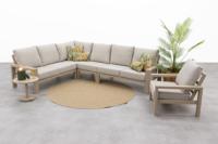 Verano lounge hoekbank + loungestoel (5-delig) - Latte Verano lounge hoekbank + loungestoel (5-delig) - Latte