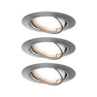 Paulmann 93421 Base Inbouwlamp Set van 3 stuks LED LED 15 W IJzer (geborsteld)