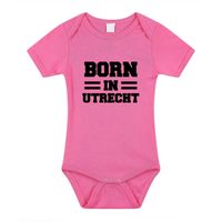 Born in Utrecht cadeau baby rompertje roze meisjes - thumbnail
