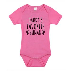 Daddys favourite human cadeau baby rompertje roze meisjes