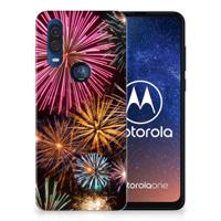 Motorola One Vision | Sillicone Back Cover | Vuurwerk