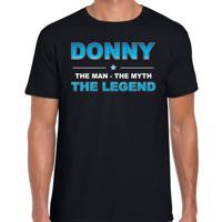 Donny Voornaam cadeau - The man, The myth the legend - zwart - voor heren - verjaardag