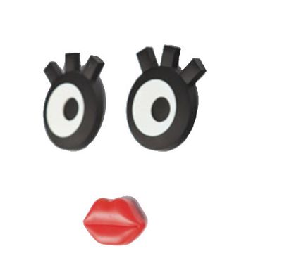 Balvi magneet Mrs. siliconen zwart/wit 3 delig