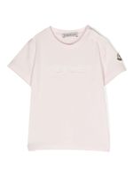 Moncler Enfant t-shirt en coton à logo brodé - Rose