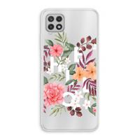 Hello in flowers: Samsung Galaxy A22 4G Transparant Hoesje