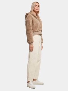Urban Classics / Zomerjas Ladies Short Oversized Sherpa in beige