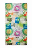 Rechthoekige sjaal kaarten collage - WHITE - U