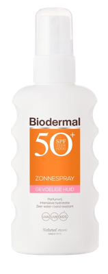 Biodermal Zonnebrand spray voor de gevoelige huid SPF 50+, ook geschikt voor kinderen