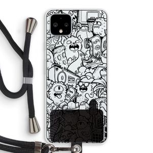 Vexx Black City : Pixel 4 XL Transparant Hoesje met koord