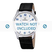 Horlogeband Festina F6851-2 Croco leder Zwart 21mm