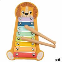 Xylofoon Woomax Leeuw Hout 16 x 2,5 x 26 cm (6 Stuks)