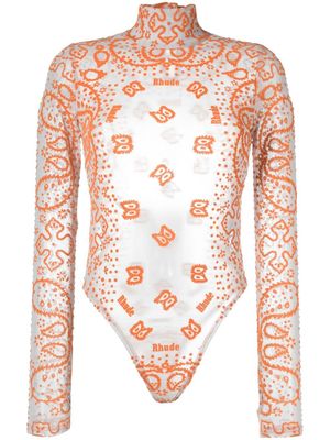 RHUDE body à motif cachemire - Gris