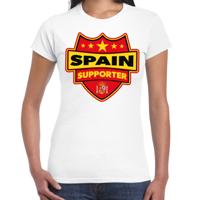 Spanje supporters t-shirt - wit - voor dames - Spain - landen shirts - kleding - sport