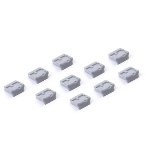 Smartkeeper UL04P1GY Mini-USB-B-poortslot Set van 10 stuks Grijs Zonder sleutel