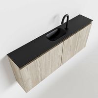 MONDIAZ TURE 120cm toiletmeubel light brown grey. EDEN wastafel urban midden 1 kraangat - thumbnail