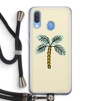 Palmboom: Samsung Galaxy A40 Transparant Hoesje met koord Palmboom: Samsung Galaxy A40 Transparant Hoesje met koord