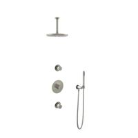 Hotbath Buddy - Inbouw Regendoucheset - 2 Stopkranen - Thermostatisch - Plafondbuis 15 cm - Hoofddouche 250 mm - Staafhanddouche - Waterbesparend - V02