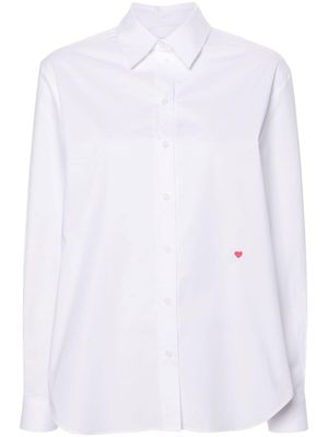 Moschino chemise à cœur brodé - Blanc