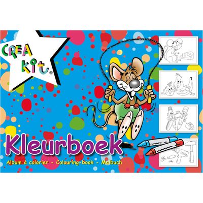 Pakket van 2x stuks A4 kleurplaten/kleurboeken blauw 24 vellen