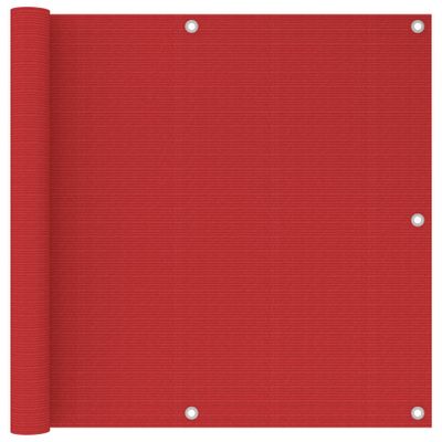 VidaXL Balkonscherm 90x300 cm hdpe rood