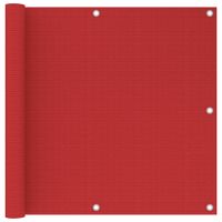 VidaXL Balkonscherm 90x300 cm hdpe rood