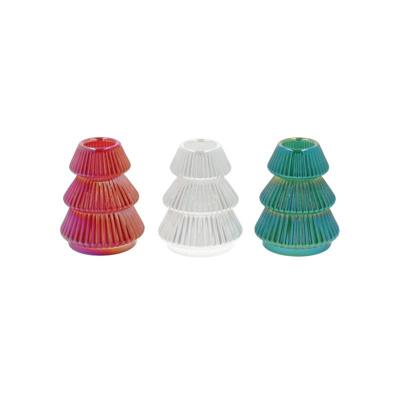 Kandelaar everlands kunstkerstboom glas H8cm
