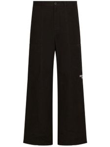 Dolce & Gabbana DGVIB3 pantalon ample à logo imprimé - Noir