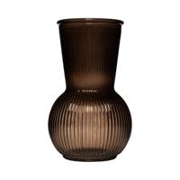 Hakbijl Glass Tilly buikvaas taupe ø11xh18cm