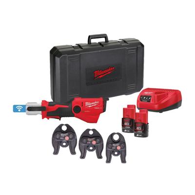 Milwaukee M12 ONEHPT-202C U-Set FORCE LOGIC™ Accu hydraulische perstool 12V 2.0Ah in koffer - 4933481037