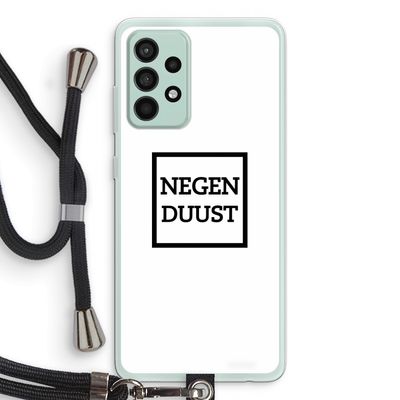 Negenduust vierkant: Samsung Galaxy A52s 5G Transparant Hoesje met koord