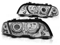 Tuning-Tec Koplampen dual halo rims BMW E46 05 98-08 01 S/T ANGEL EYES LED CHROOM - thumbnail