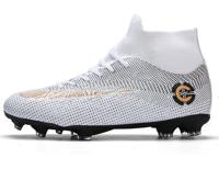 Outdoor High-Top anti-slip Soccer cleats training sneakers voor mannen grootte: 37 (2039 witte lange nagel)