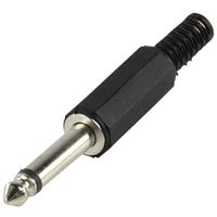 Valueline JC-011 kabel-connector 6.3mm Zwart