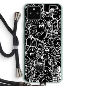 Vexx Black City : Pixel 5a 5G Transparant Hoesje met koord