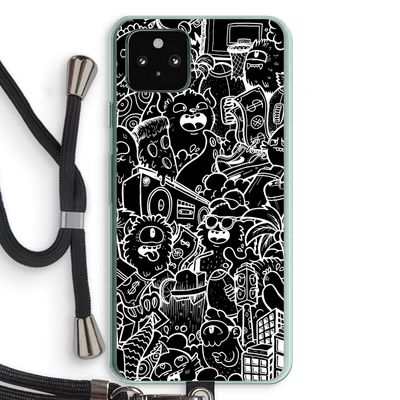 Vexx Black City : Pixel 5a 5G Transparant Hoesje met koord
