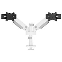 Neomounts DS65S-950WH2 Monitor-tafelbeugel 61 cm (24) - 86,4 cm (34) Wit In hoogte verstelbaar, Kantelbaar, Zwenkbaar, Roteerbaar