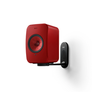 KEF Combi Deal LSX II Wireless Stereo Speakers + B1 Wall Bracket - Rood/Zwart