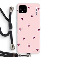 Hartjes: Pixel 4 XL Transparant Hoesje met koord