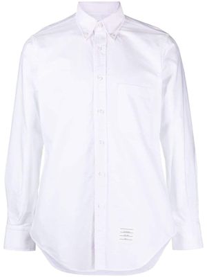 Thom Browne chemise en coton à boutonnière - Blanc