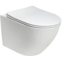 Wandcloset Blue HAV | 53 cm | Rimless | Spinflush spoeltechniek | Incl.Toiletzitting | Keramiek | Glans wit
