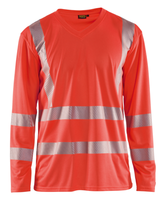 Blåkläder UV-T-Shirt lange mouw High-Vis 33851013 | High-Vis Rood | Maat XS - 7330509524138