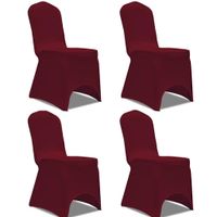 Stoelhoes stretch 4 stuks bordeaux - thumbnail