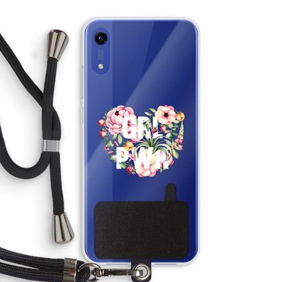 GRL PWR Flower: Honor Play 8A Transparant Hoesje met koord