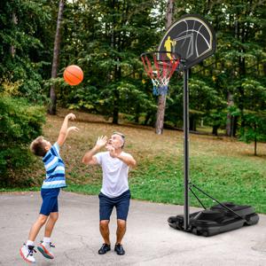 Basketbalstandaard 130-305 cm in Hoogte Verstelbaar voor Binnen en Buiten Spelen voor Kinderen Tieners en Volwassenen