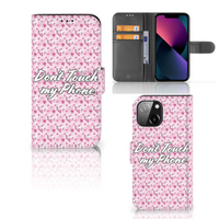 iPhone 13 Mini Portemonnee Hoesje Flowers Pink DTMP - thumbnail